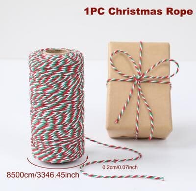 Discount Dollar Deals Christmas Bakers Twine String For Gift Box Packaging, Merry Christmas Decoration For Home, New Year Navidad Natal Noel 1