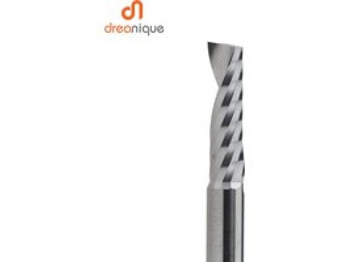 1 st AAAAA enkele fluit spiraal frees 3.175,4,6,8 schacht aluminium molen 3D graveren carving bit voor houtbewerking Acryl ACM cut