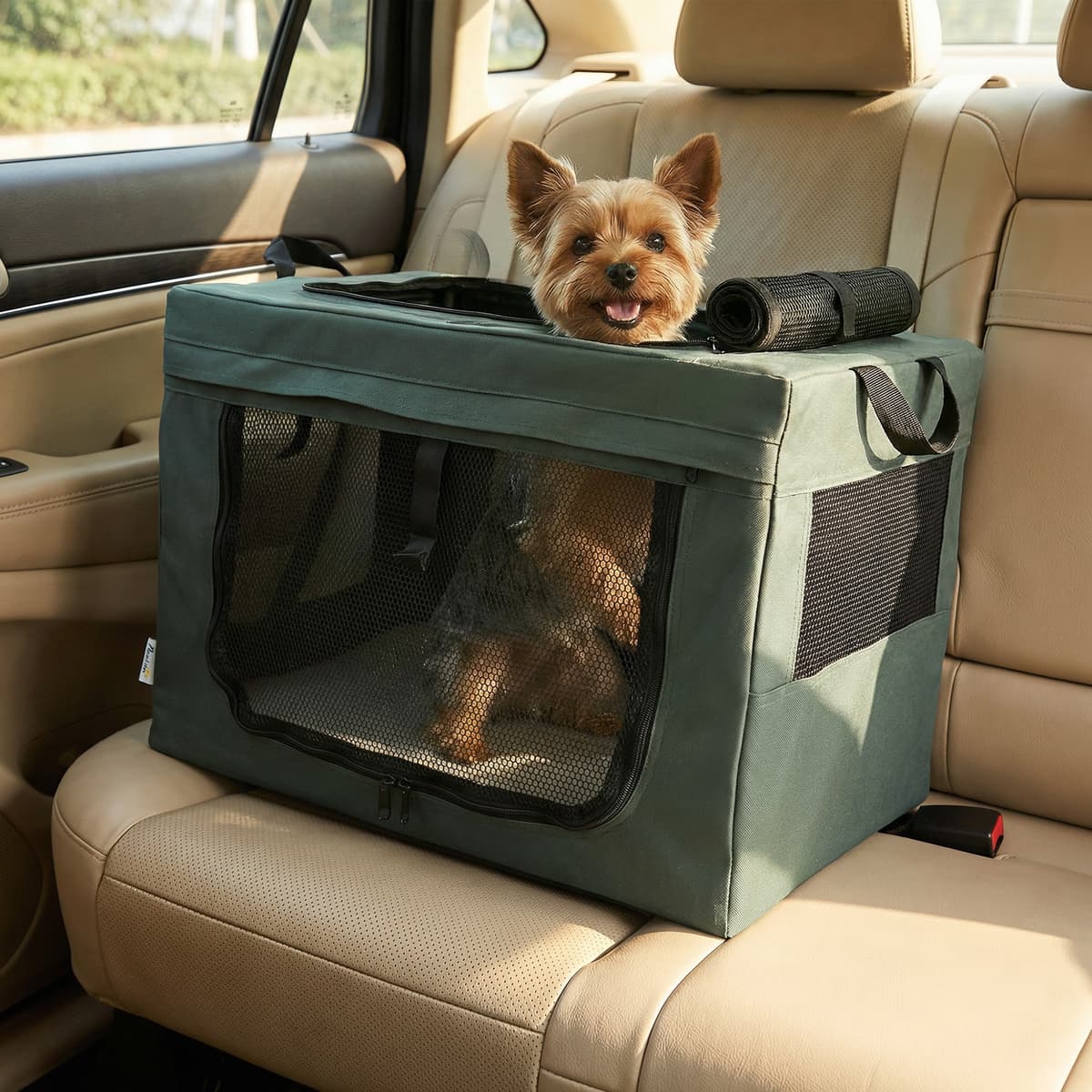 Pawhut Trasportino per Cani Mini e Gatti con Cuscino, Sacca di Trasporto e Porte a Rete, 60x42x42 cm, Grigio   Aosom Italy