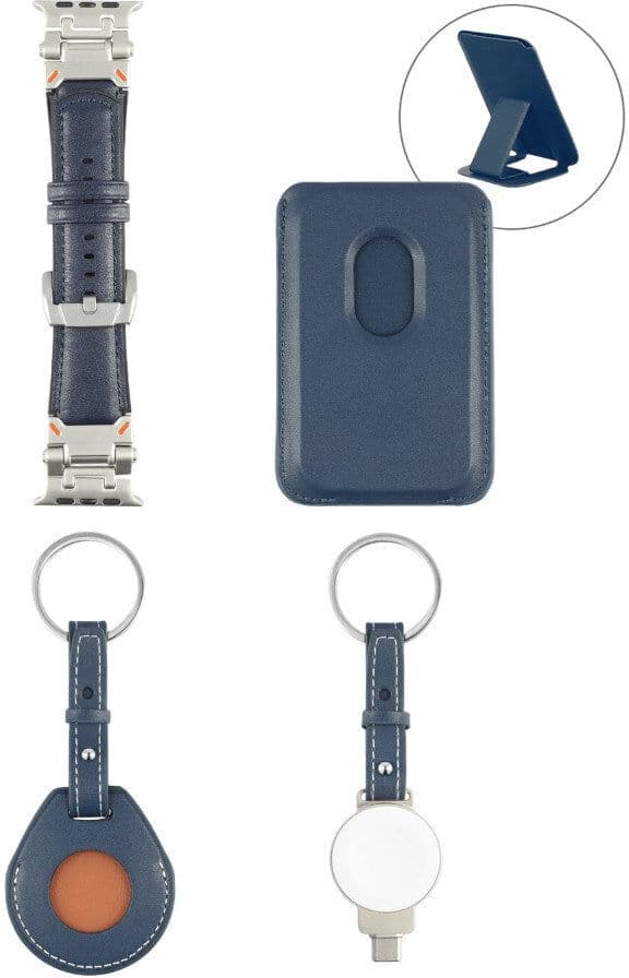 Accessory Set 4 stk. 4smarts - MagSafe Kompatibel - Blå