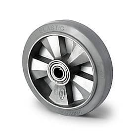 CASCOO Einbaurad BAF2, mit Rad-ø 200 mm x B 50 mm, Aluminium-Felge, Elastik-Lauffläche, grau, Doppelkugellager, bis 500 kg