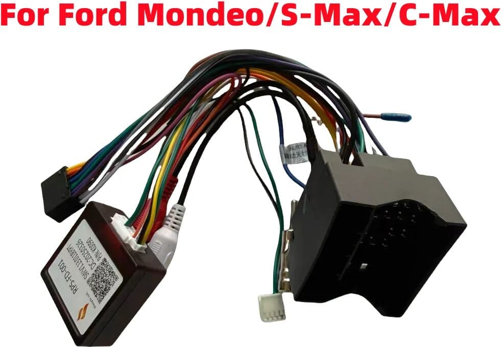 NONE Simple Canbus PR5-FD-001 For FORD Mondeo/ S-MAX/C-MAX DVD Android 2 Din GPS Car Radio Stereo 16 Pin Power Harness Wiring Cables