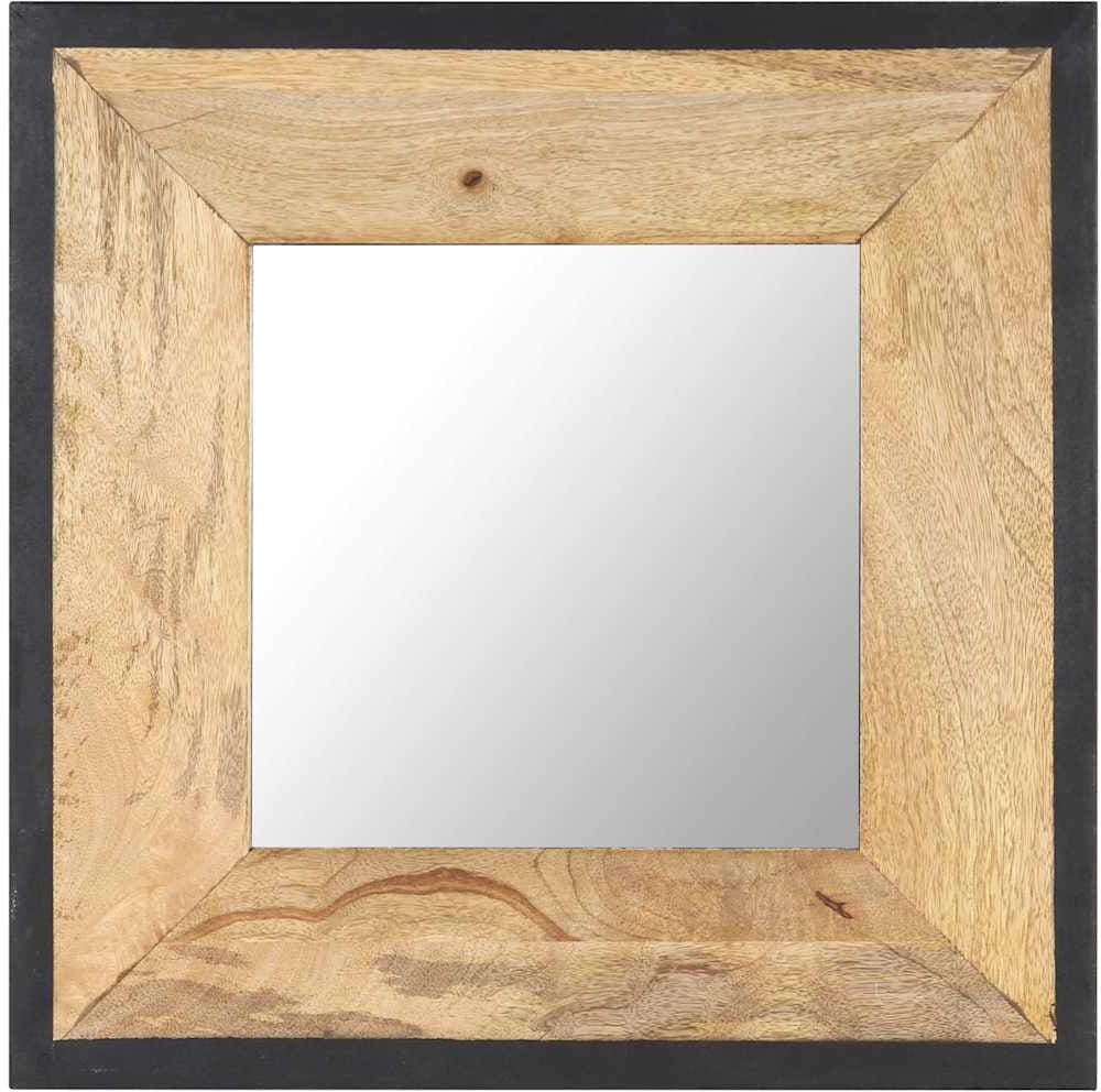 vidaXL Miroir 50x50 cm Bois de manguier massif