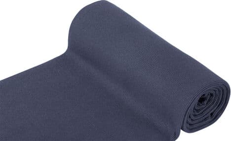 Rippen-Bündchenstoff "Comfort", nachtblau-melange