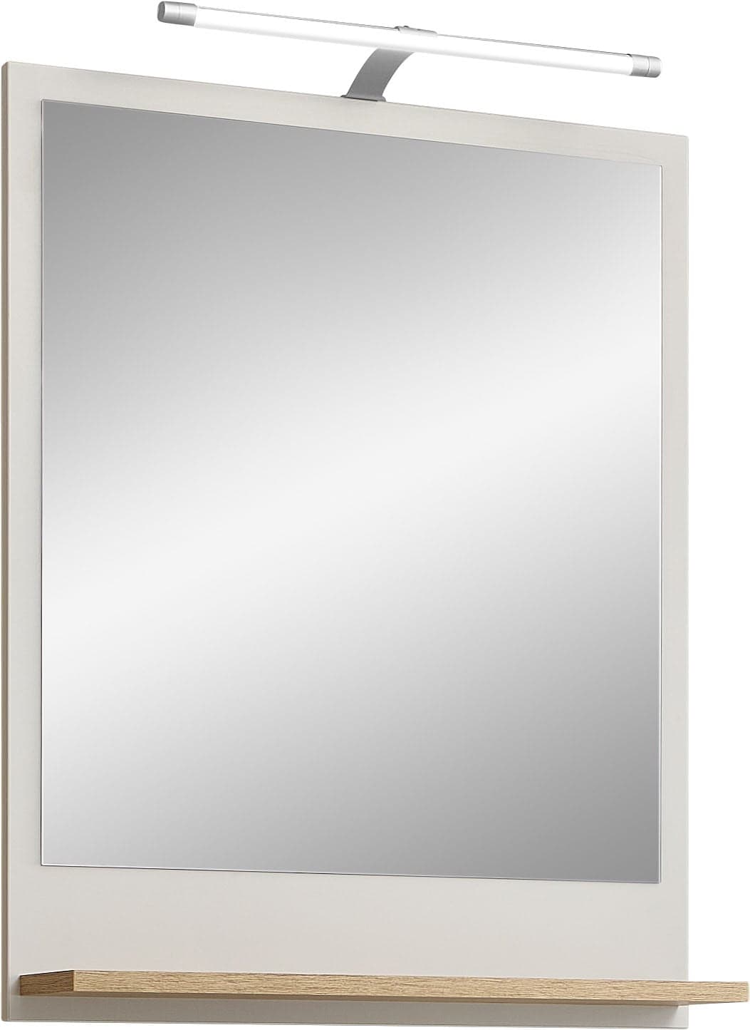 Badspiegel SAPHIR "mit Ablage", weiss (weiß), B:60cm H:74,5cm, Holzwerkstoff, Spiegel, Badspiegel weiß B/H/T: 60cm x 74,5cm