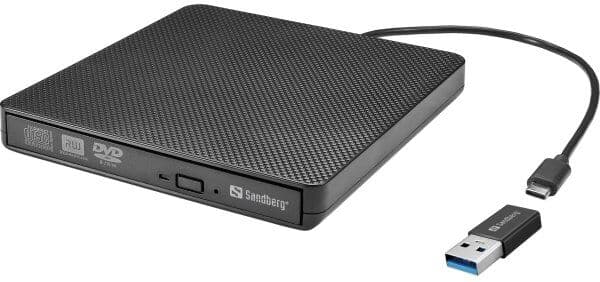 Sandberg Dvd Drev Usb-C/a, Sort