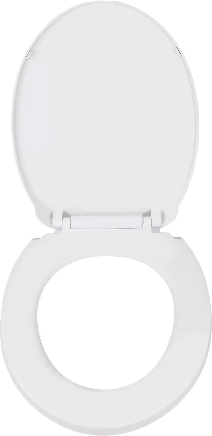 DayPlus O Shape Toilet Seat with Soft Close Mechanism, WC Toilet Bathroom Plastic Loo Seat Easy Clean, Soft Close, Sturdy PP Material
