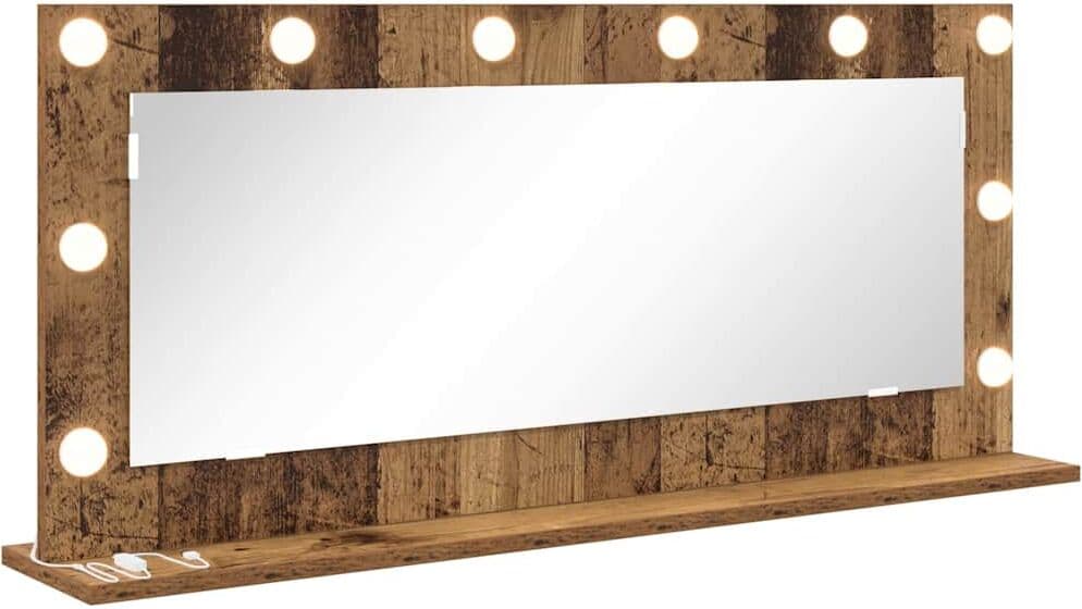 vidaXL Miroir de vanité Bois ancien 100 x 45 x 18 cm Rectangulaire