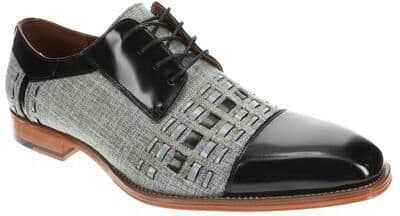 Stacy Adams Halstead (Men's) Dress in Black/Light Grey, Size 8 M, Leather/Memory Foam