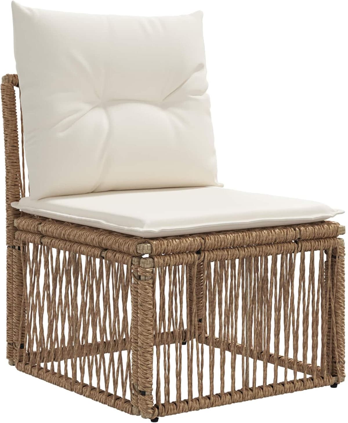 vidaXL Ensemble de canapé de jardin 6 pc Beige et blanc crème