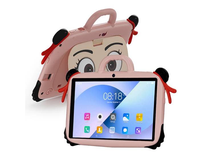 Nouvelle tablette pour enfants 2026, motif dessin animé, tablette Android 7 pouces, processeur quadricœur, 4 Go de RAM, 64 Go de ROM, tablettes pour enfants pas chères et simples