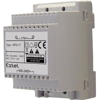 Extel Türsprechanlage Hutschienen-Netzteil Grau