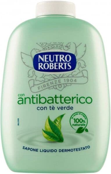 L.Manetti-H.Roberts Neutro Roberts Sapone Liquido Ricarica 200ml.Antibatterico Con Tè Verde