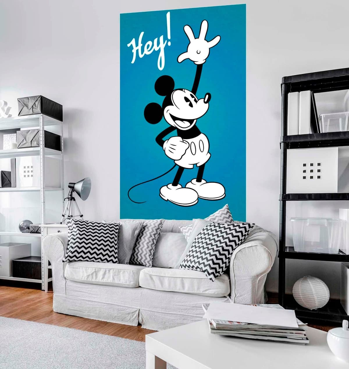 Vliestapete KOMAR "Digitaldruck Vlies - Mickey - Hey - Grösse 120 x 200 cm", grün, B:120m L:200m, Vlies, Tapeten, Vliestapete, Kinderzimmer grün B/L: 120m x 200m, Rollen: 1