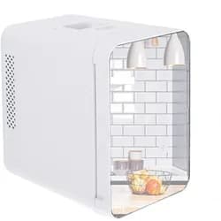Adler AD 8085 Mini-Kühlschrank mit Spiegel - 4 L, mit Kühl- & Heizfunktion