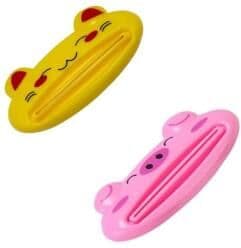 Uplifted Finds Cute Animal Multifunction Squeezer   Premium Cartoon Toothpaste Dispenser & Bathroom Tube Infrastructure 1 Cat + 1 Pink Pig