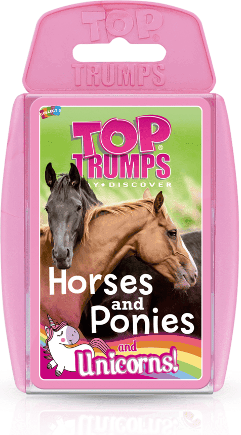 Winning Moves Top Trumps Horses Ponies Unicorns Card Game - Family Game Ages 6+