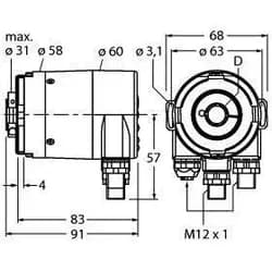 Turck Absoluter Drehgeber RM36B12E9A28BR3M12