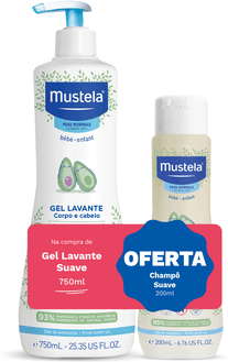 Mustela Gel lavante e oferta champô 750 ml + 200 ml