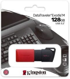 Kingston Technology Datatraveler 128GB Portable Usb 3.2 Gen 1 Exodia M Red