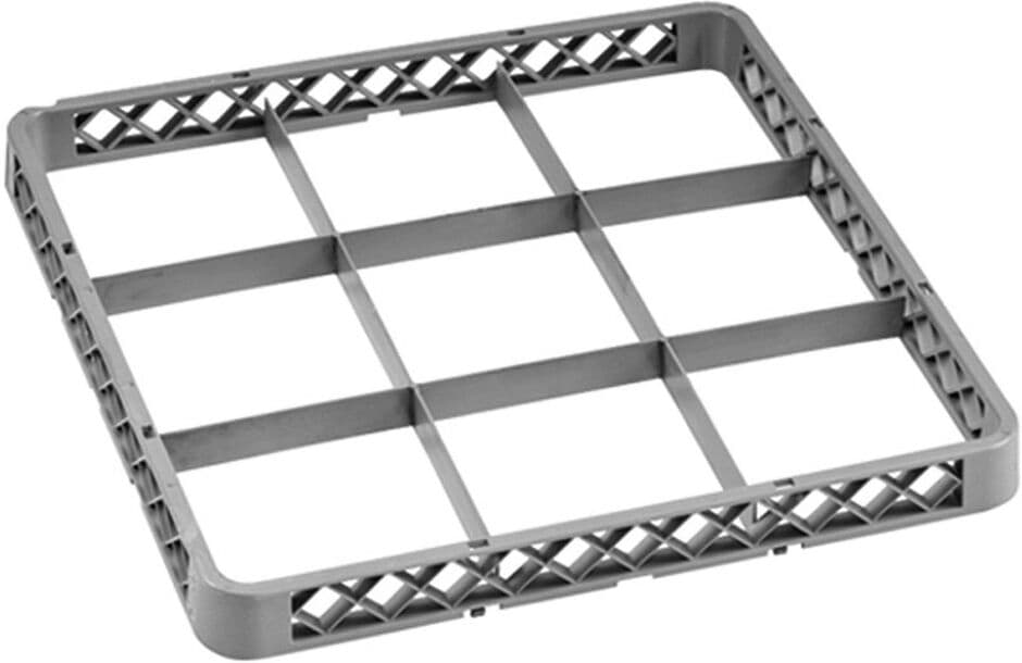 B2B Partner Nadstawka na kosze na szkło, 500 x 500 x 45 mm, 9 segmentów 150 x 15 mm