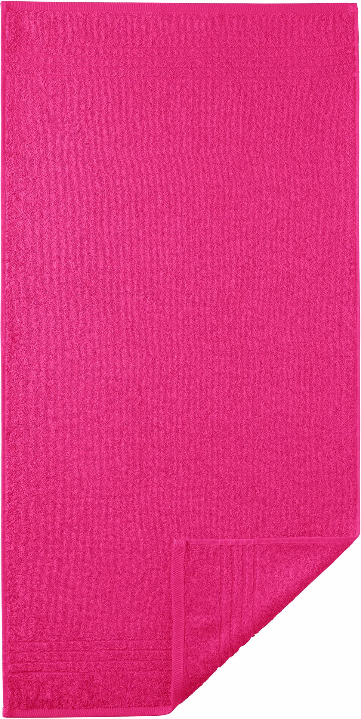 Badetücher EGERIA "Madison", lila (himbeere), B:70cm L:140cm, Walkfrottee, Obermaterial: 100% Baumwolle, Handtücher, Badetücher, Uni-Programm mit Streifenbordüre, reine Baumwolle himbeere B/L: 70cmx140cm, 1 Stk., Walkfrottee