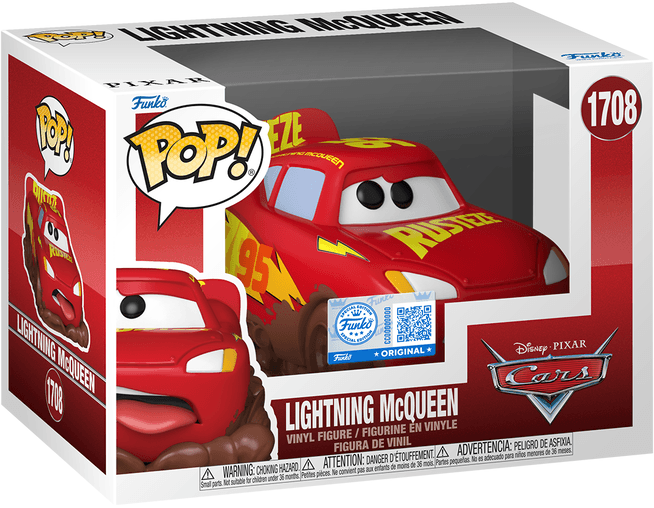 Funko Pop! Disney Pixar Cars Lightning McQueen Exclusive Vinyl Figure #1708 - Red - Funko Item #91920