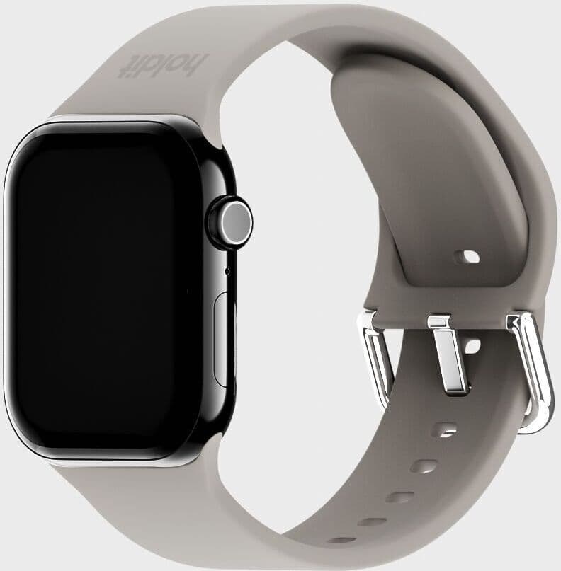 HoldIt Hållbart klockarmband i silikon   Apple Watch 38/40/41   Taupe