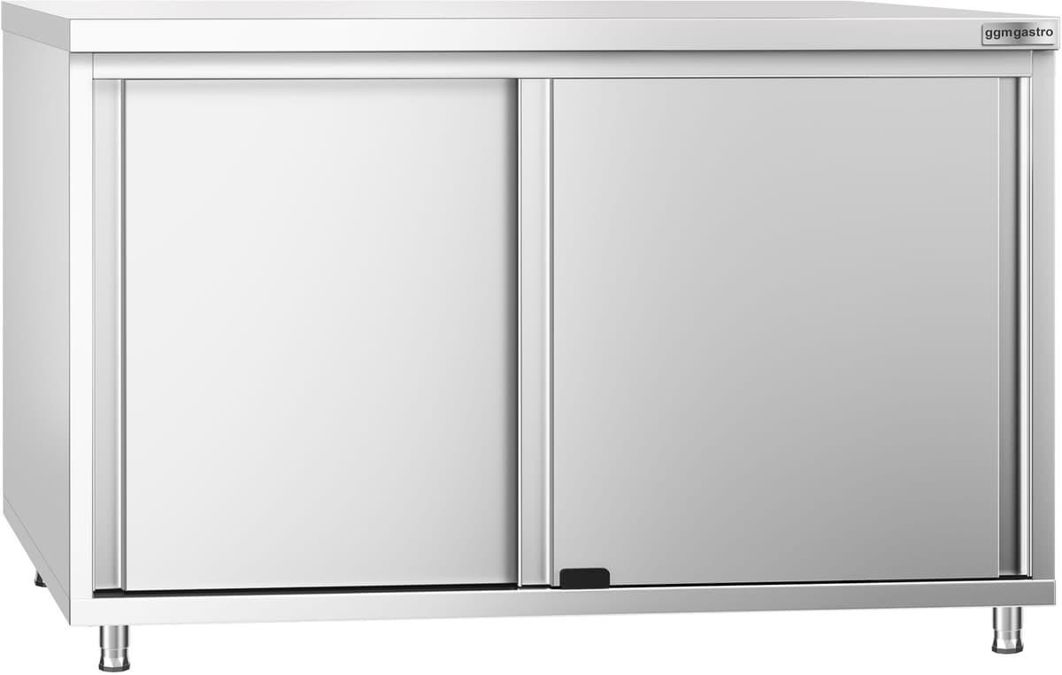 GGM Gastro RVS Werkkast PREMIUM - 1200x800mm - met 2 schuifdeuren zilver