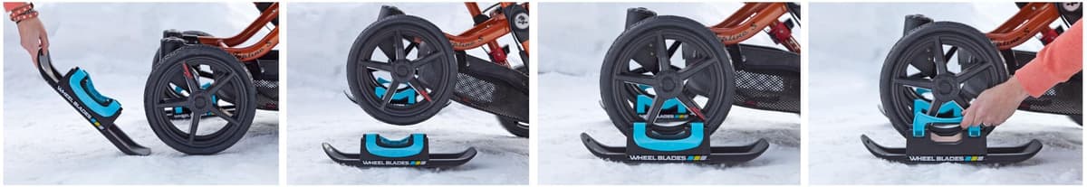Skischuh "Wheelblades XL Ski", blau (blau, schwarz), Schuhe Skischuh blau, schwarz Einheitsgröße