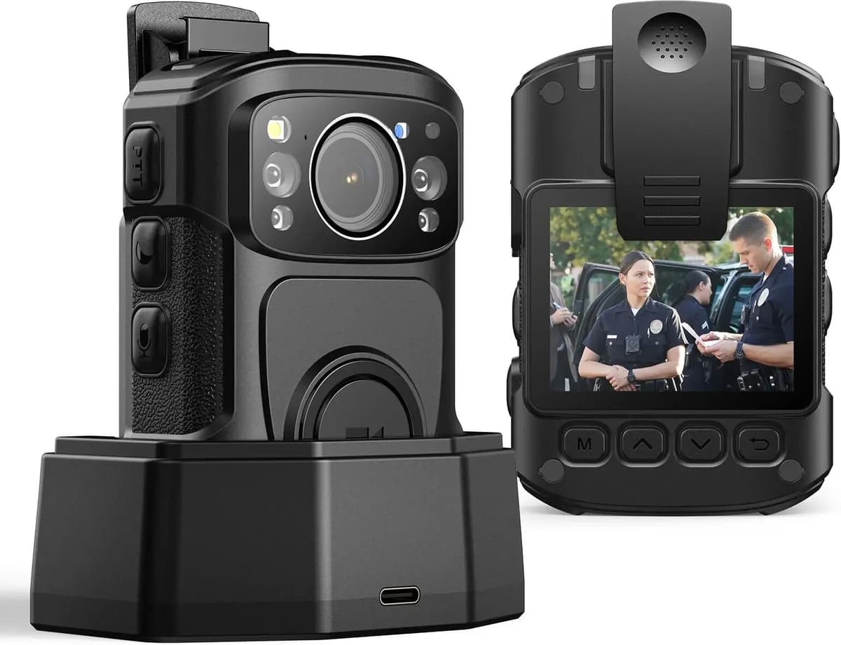 BOBLOV B4K5 4K Body Cam IP68 GPS Police Worn Camera Mini 128/256GB 2160P Video Record Charging Dock Night Vision Body Camera