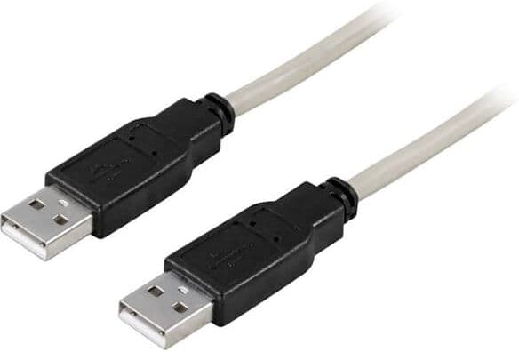 Kabel DELTACO USB 2.0 A-A 3m grÃ¥/svart