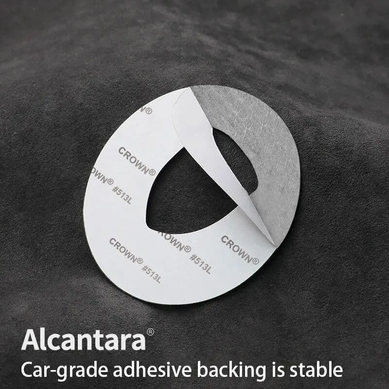 For Porsche Panamera 971 92A 9YA Cayenne 718 911 Macan 95B Car Steering Wheel Horn Decal Cover Trim Alcantara Trim Accessories