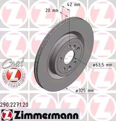 ZIMMERMANN 290.2271.20 Jarrulevy