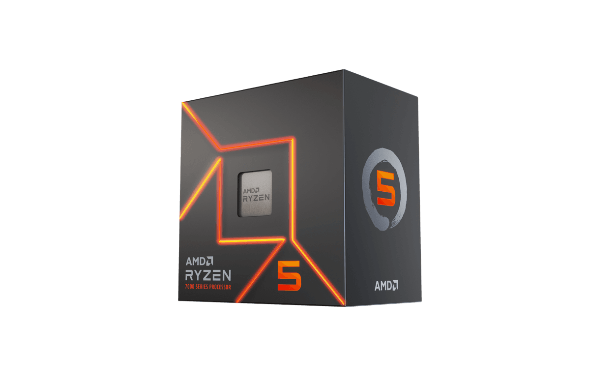 AMD Ryzen 5 7500 6-Kern CPU, Sockel AM5, Boxed (mit Wraith Stealth Kühler)