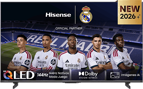 TV QLED 55" - Hisense 55E7S PRO, 4K, 144Hz Nativos, Smooth Motion IA, HDR10+Gaming, Negro