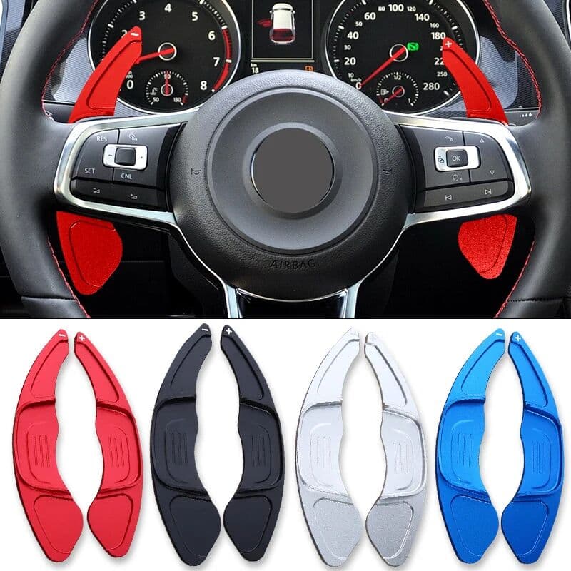 AULIGUS For Volkswagen Alloy Shifter Paddles VW Golf Polo GTI 2015-2017 R Rline MK7 MK7.5 Scirocco Car Steering Wheel DSG Shift Paddle