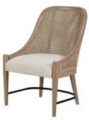 Cane Backed Host Chair in Sand Colored Finish Set of 2