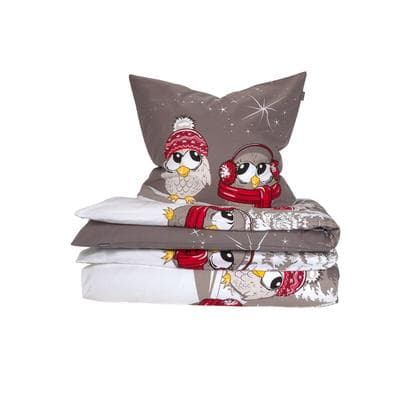Schiesser Bettwäscheset Olsona - Feinbiber - 2-teilig - 155 x 220 cm - Grau