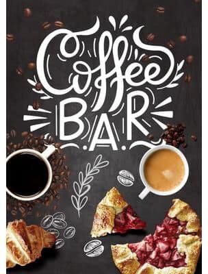 Inspired Living Nordic Coffee Wall Art Canvas Set Minimalist Cafe & Kitchen Decor Prints 20x30cm No Frame 1
