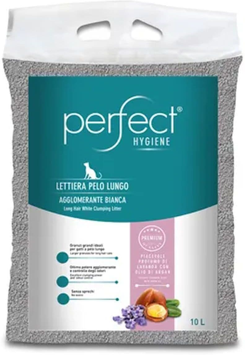 Kit Risparmio 3x10L Perfect Lettiera Agglomerante per Gatti LAVANDA ARGAN