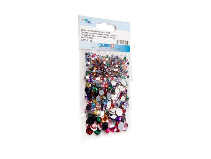 Glorex Schmuck-Steine Farbig Rund 600 St