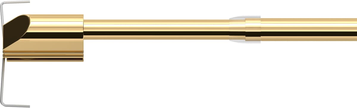 Scheibenstange GARESA "ø 12 mm", braun (vermessingt), Ø:12mm, Gardinenstangen, Scheibenstange, Montage am Fensterrahmen, ausziehbar, Klemmfunktion, ohne Bohren vermessingt L: 85cm - 135cm Ø 12mm