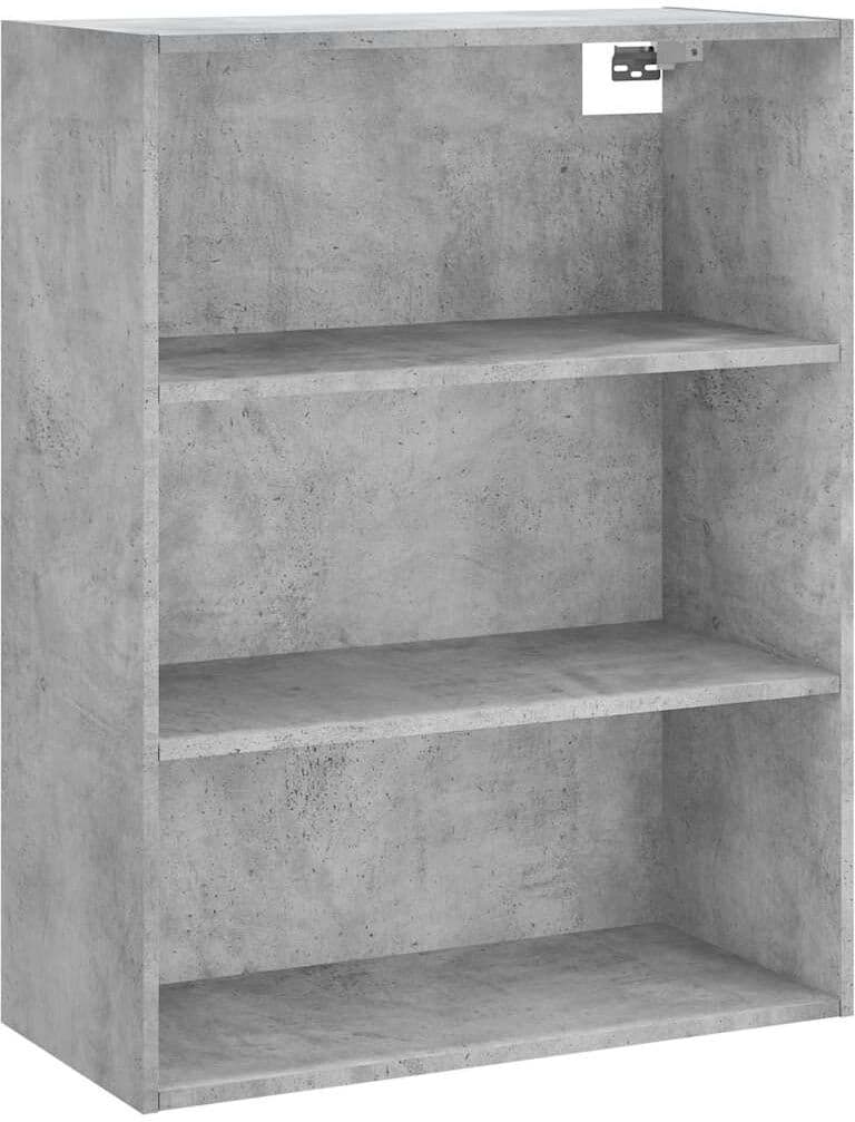 vidaXL Aparador alto madera contrachapada gris hormigón 69,5x34x180 cm Gris