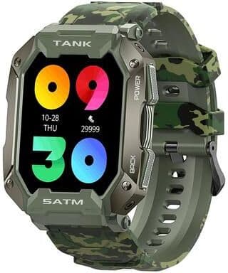 Everyday Crate TANK M1 Smart Watch 1.72 Inch Fitness Tracker Watch With Heart Rate Sleep Monitor camouflage Green