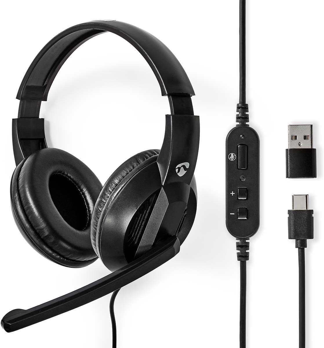 Hodesett Fold-Away Med Mickofon Til Pc, Nettbrett, Mobil Med Usb-A Eller Usb-C