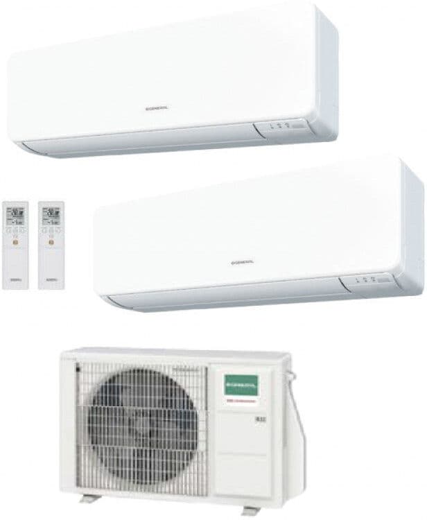 General Fujitsu Condizionatore Climatizzatore Dual Split Serie KGTB 9000+9000 BTU Con AOHG14KBTA2