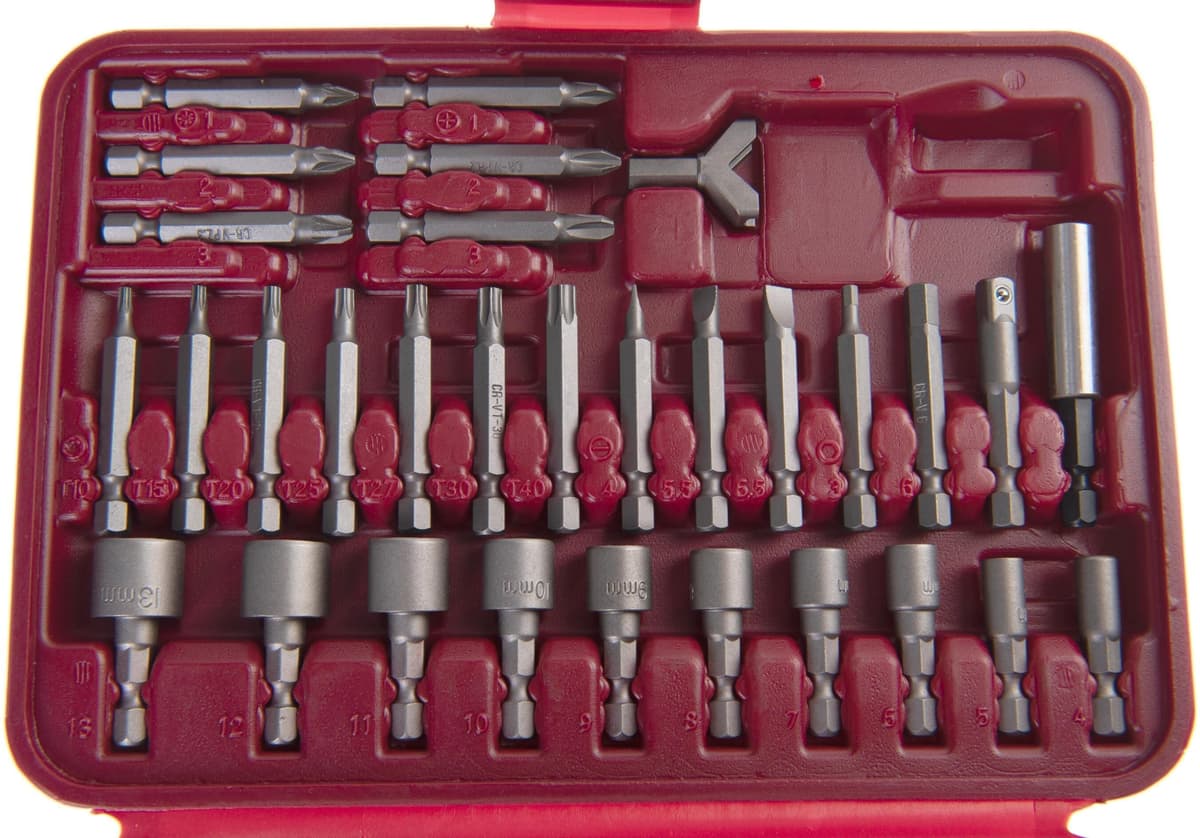Werkzeugset KRAFTWERK "Universal-Bitbox 138-teilig", rot (schwarz), Werkzeugsets, Werkzeugset schwarz Einheitsgröße