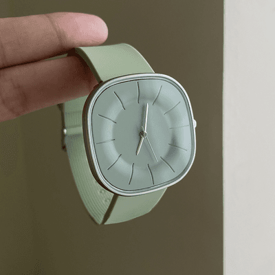 Uplifted Trends Luxury Womens Square Face Silicone Watch Waterproof Quartz Timepiece green