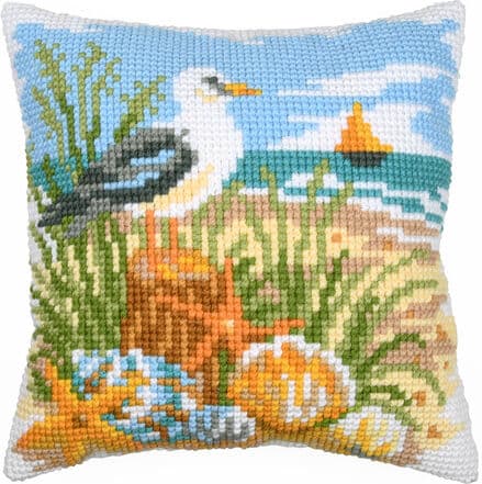 Kreuzstichkissen "Impressionen vom Meer"